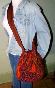 Handmade Colombian Wayuu Mochila Bucket Shoulder Bags