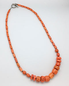 Peyote Bird Radiant Joy Orange Coral Bead Necklace