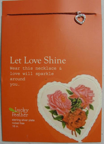 Pretty Moon Jewels Silver Heart Necklace - Let Love Shine