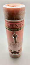 Serenity Affirmation Candle with Double Point Rhodonite Crystal