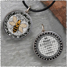 Spirit Lala Reversible Necklace with Bee Happy Bring Your Own Sunshine Charm