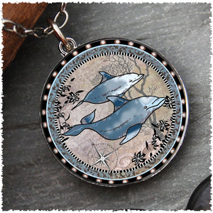 Spirit Lala Reversible Necklace with Dolphin Best Part of the Adventure Charm