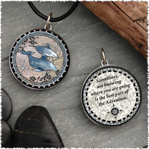 Spirit Lala Reversible Necklace with Dolphin Best Part of the Adventure Charm