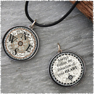 Spirit Lala Reversible Compass Pendant Necklace - Follow the Direction of Your Heart