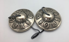 Nepali Bronze Tingsha Bells with Dragon or Eight Auspicious Symbol Design