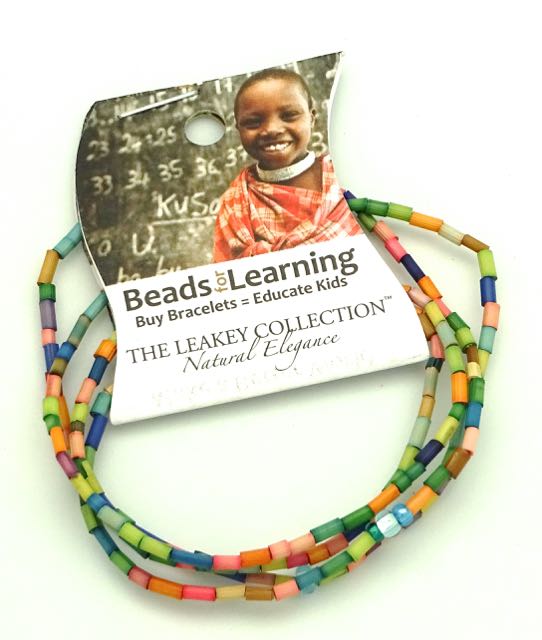 Zulugrass by the Leakey Collection Fair Trade Beads for Learning Bracelet