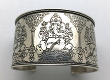 Nepali Silver Engraved Ganesha Large Cuff Bracelet