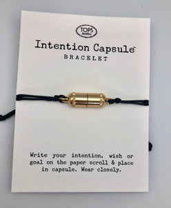 Gold Intention Capsule Slip Bracelet - Wear Your Dreams On Your Wrist