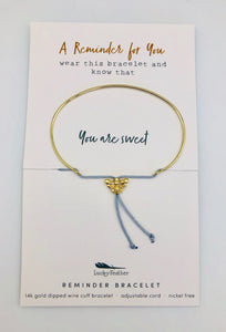 Lucky Feather Reminder Bracelet - You Are Sweet