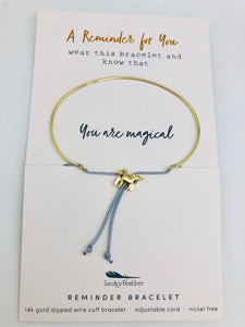 Lucky Feather Reminder Bracelet - You Are Magical