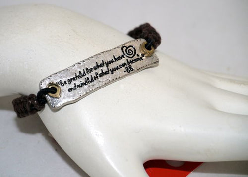 Trust Your Journey Gratitude and Mindfulness Bracelet