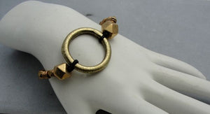 Vanessa Mooney Alamo Circle Silver or Gold Geometric Nugget Bracelet