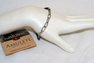 Wakami Fair Trade Amuleti Essence Macrame and Chain Bracelet