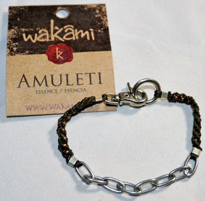 Wakami Fair Trade Amuleti Essence Macrame and Chain Bracelet