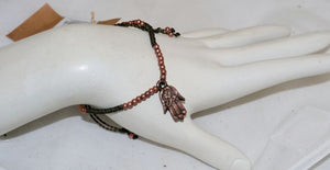 Wakami Fair Trade Woven Friendship Bracelet with Hamsa